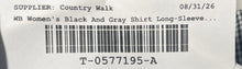 Load image into Gallery viewer, Warner Bros. Womens Black Gray Looney Tunes Long Sleeve Button-Up Shirt Size M
