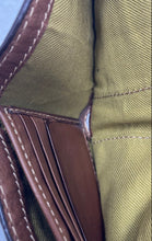 Load image into Gallery viewer, Fossil Mens Brown Leather ID Window Card Holder Small Bifold Wallet

