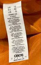 Load image into Gallery viewer, ASOS Womens Orange Notch Lapel Double Breasted Six-Button Blazer Size 8
