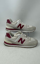 Load image into Gallery viewer, New Balance Mens 574 V2 ML574TE2 White Burgundy Lace-Up Sneaker Shoes Size 13D
