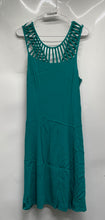 Load image into Gallery viewer, Forever 21 Womens Green Sleeveless Round Neck Cutout A-Line Dress Size M
