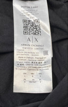 Load image into Gallery viewer, Armani Exchange Mens Black White Stripe Cotton Short Sleeve Polo Shirt Size L

