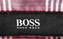 Load image into Gallery viewer, Hugo Boss Mens Red And White Plaid Slim Fit Long Sleeve Dress Shirt Size 15
