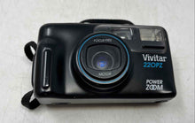 Load image into Gallery viewer, Vivitar 22OPZ Black Power Zoom 35mm Point &amp; Shoot Film Camera Not Tested
