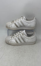 Load image into Gallery viewer, Adidas Girls Superstar H04019 White Gray Lace-Up Low Top Sneakers Shoes Size 5.5
