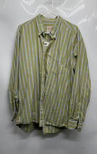 Load image into Gallery viewer, Hugo Boss Mens Green Striped Cotton Long Sleeve Dress Shirt Size 44
