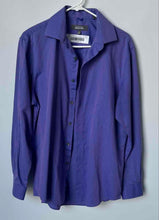 Load image into Gallery viewer, Kenneth Cole Reaction Mens Purple Collared Long Sleeve Dress Shirt Size M
