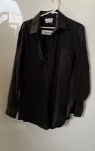 Load image into Gallery viewer, Calvin Klein Mens Black Steel Plus Long Sleeve Slim Fit Dress Shirt Size L 16.5
