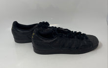 Load image into Gallery viewer, Adidas Mens Superstar Black Gold Tone Lace-Up Low Top Sneaker Shoes Size 11.5
