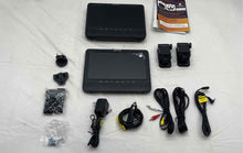 Load image into Gallery viewer, Wonnie W-1014 Black 12V USB SD Dual Screen Portable DVD Player System Not Tested
