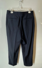 Load image into Gallery viewer, Kirkland Mens Navy Blue Wool Flat Front Straight Leg Dress Pants Size 32x30
