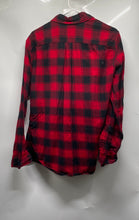 Load image into Gallery viewer, Gap Mens Red Black Plaid Collared Long Sleeve Button-Up Shirt Size S
