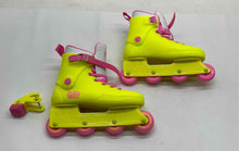 Load image into Gallery viewer, Impala Barbie Unisex Pink Yellow Lace-Up Inline Skates Size W12 M9
