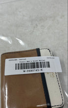 Load image into Gallery viewer, Fossil Mens Brown White Leather Zipper Pocket Lined Bifold Wallet
