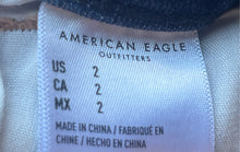 Load image into Gallery viewer, American Eagle Outfitters Womens Blue Denim Distressed Jean Shorts Size 2

