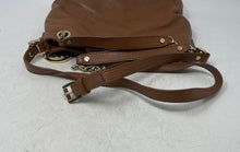 Load image into Gallery viewer, Michael Kors Womens Jet Set Brown Pebbled Leather Charm Tote Handbag
