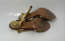 Load image into Gallery viewer, BCBGMAXAZRIA Womens Brown Yellow Open Toe Buckle Slingback Sandal Size 7.5 B
