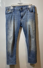 Load image into Gallery viewer, Armani Exchange Mens Blue Medium Wash Pockets Denim Skinny Leg Jeans Size 33
