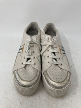 Load image into Gallery viewer, Karl Lagerfeld Womens Violet White Silver Leather Platform Sneakers Shoes EU 37
