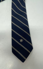 Load image into Gallery viewer, Christian Dior Mens Navy Blue Striped Print Adjustable Pointed Tie
