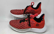 Load image into Gallery viewer, Under Armour Unisex Curry Flow 9 Red Black Lace-Up Sneaker Shoes Size M12 W13.5
