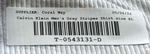 Load image into Gallery viewer, Calvin Klein Mens White Beige Striped Print Long Sleeve Dress Shirt Size XL
