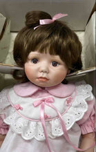 Load image into Gallery viewer, The Hamilton Collection Hayley Brown Hair Porcelain Doll In Pink Dress With Box
