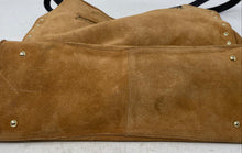 Load image into Gallery viewer, American Leather Co. Womens Brown Studded Inner Pockets Zipper Shoulder Bag
