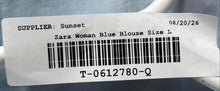 Load image into Gallery viewer, Zara Womens Blue Collared Pockets Sleeveless Utility Vest Size Large

