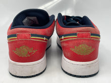 Load image into Gallery viewer, Authentic Nike Kids Air Jordan 1 Low Red Navy Blue Sneaker Shoes 6.5Y Damaged
