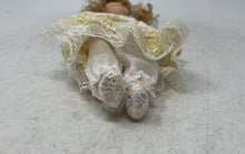 Load image into Gallery viewer, Cracker Barrel Curly Blonde Hair And Blue Eyes Victorian Porcelain Doll With Box

