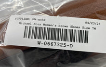 Load image into Gallery viewer, Michael Kors Womens Hamilton Brown Leather Slip-On Flat Moccasin Shoes Size 7M
