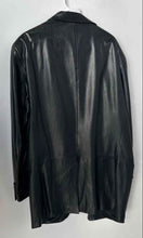 Load image into Gallery viewer, Alfani Mens Black Leather Long Sleeve Pockets Three-Button Blazer Size XL
