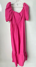 Load image into Gallery viewer, Zara Womens Pink Short Sleeve V-Neck Collarless Pullover A-Line Dress Size XL
