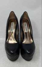 Load image into Gallery viewer, Steve Madden Womens Black Leather Round Toe Platform Pump Heels Size 6.5B
