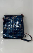 Load image into Gallery viewer, Arcadia Womens Blue Zipper Adjustable Strap Outer Pockets Designer Crossbody Bag
