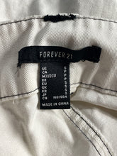 Load image into Gallery viewer, Forever 21 Womens White Light Wash Denim Stretch Mini Skirt Size Small
