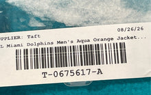Load image into Gallery viewer, NFL Mens Aqua Orange Miami Dolphins Pockets Full-Zip Jacket Size Large
