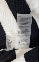 Load image into Gallery viewer, Karl Lagerfeld Womens White Black Striped Open Front Cardigan Sweater Size M
