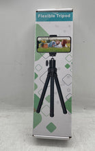 Load image into Gallery viewer, Black Adjustable Phone Camera Mount Flexible Tripod With Accessories Not Tested
