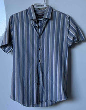 Load image into Gallery viewer, Express Mens Multicolor Striped Soft Wash Collared Button-Up Shirt Size S/P
