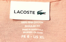 Load image into Gallery viewer, Lacoste Mens Pink Short Sleeve Crew Neck Regular Fit Pullover T-Shirt Size XL
