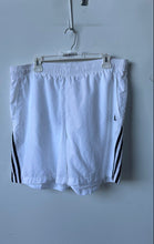 Load image into Gallery viewer, Adidas Mens Climalite White 3-Stripes Elastic Waist Athletic Shorts Size Large
