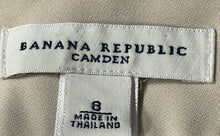 Load image into Gallery viewer, Banana Republic Womens Beige Flat Front Camden Fit Side Zip Trouser Pants Size 8
