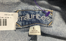 Load image into Gallery viewer, Maurices Womens Blue Long Sleeve Button Front Chest Flap Pockets Jacket Size L
