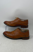 Load image into Gallery viewer, Bruno Marc Mens Prince Wide 3 Brown Leather Lace-Up Oxford Dress Shoes Size 9W

