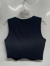 Load image into Gallery viewer, Bershka Womens Black Sleeveless Pockets Casual Button Front Vest Size Medium
