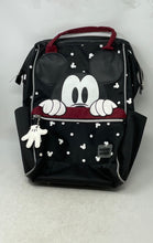 Load image into Gallery viewer, Bioworld Womens Black Disney Mickey Mouse Adjustable Strap Zipper Backpack

