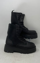 Load image into Gallery viewer, Aldo Womens Talaleryknit Black Round Toe Lace-Up Ankle Boots Size 7.5
