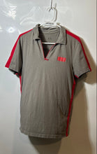 Load image into Gallery viewer, Armani Exchange Mens Gray Red Side Stripe Short Sleeve Polo Shirt Size Medium
